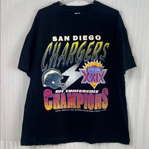 San Diego Chargers AFC conference champions NFL football vintage shirt 1995 2X